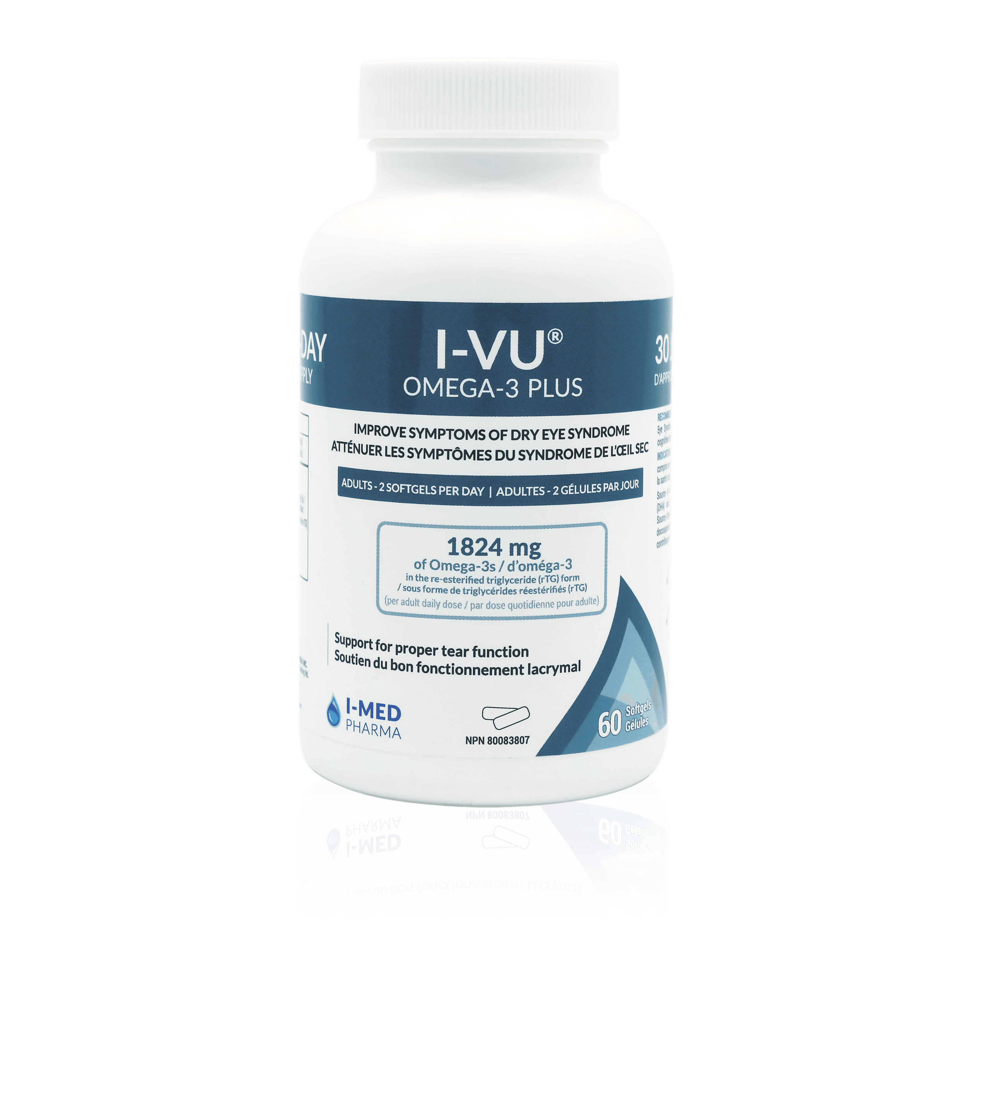 I-VU® OMEGA-3 PLUS Dry Eye Formula 60 pills - Eye Hydrate 