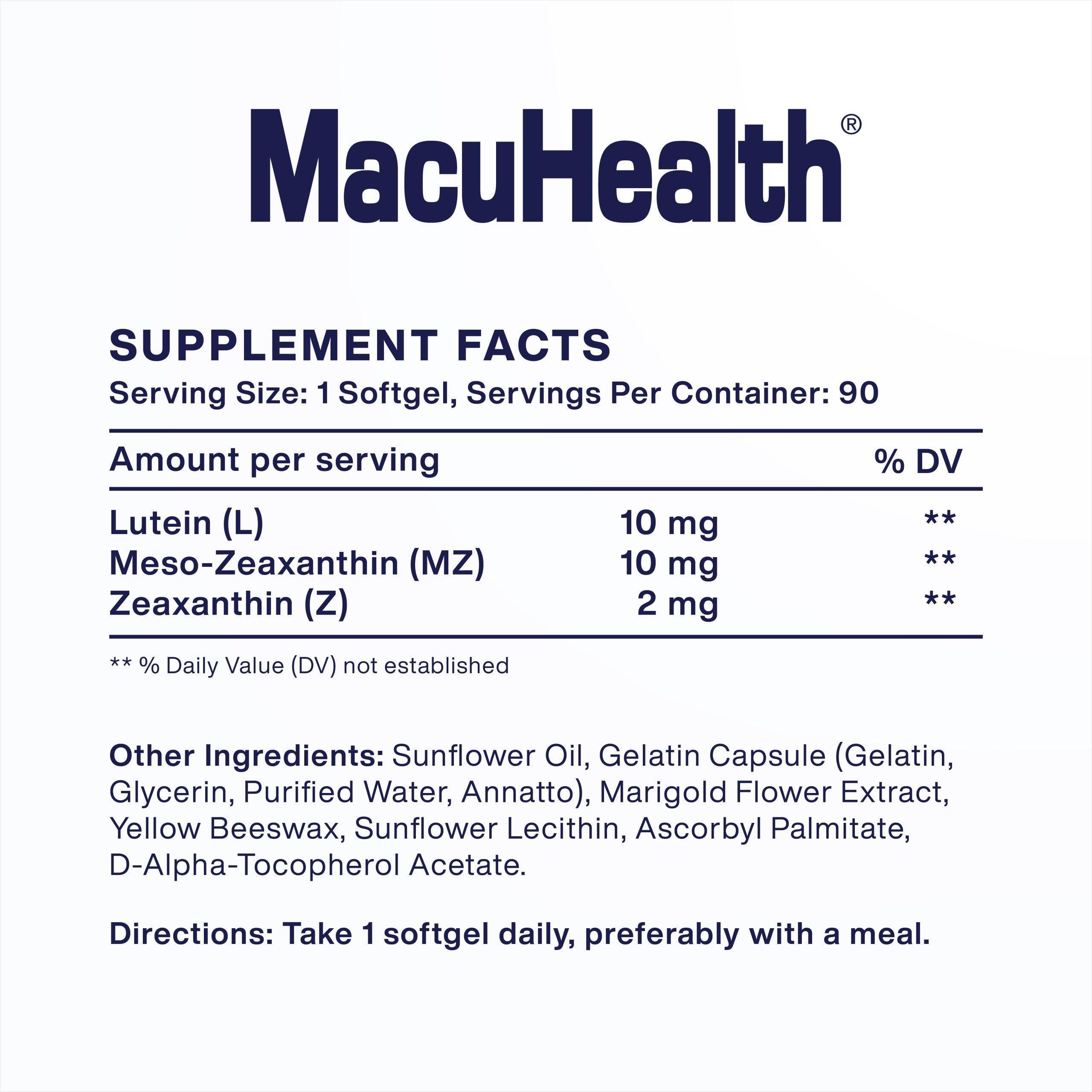 Macuhealth Triple Carotenoid Formula - Eye Hydrate 