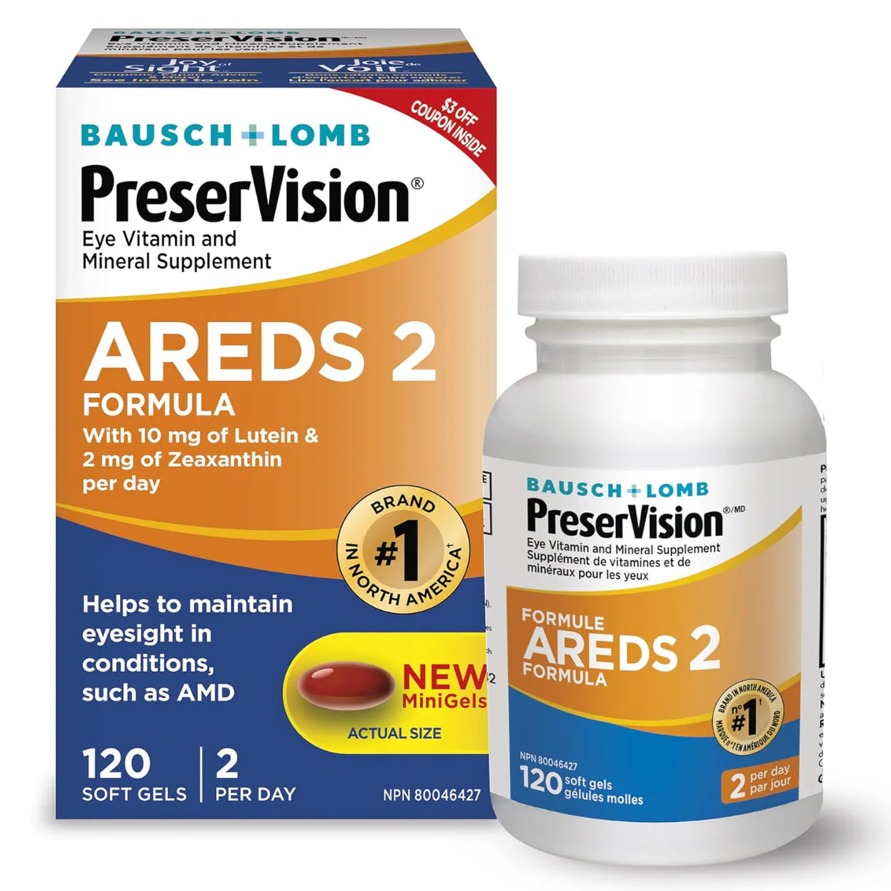 PreserVision AREDS 2 Eye Vitamin & Mineral Supplement 120 pills