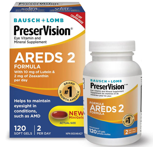 PreserVision AREDS 2 Eye Vitamin & Mineral Supplement 120 pills