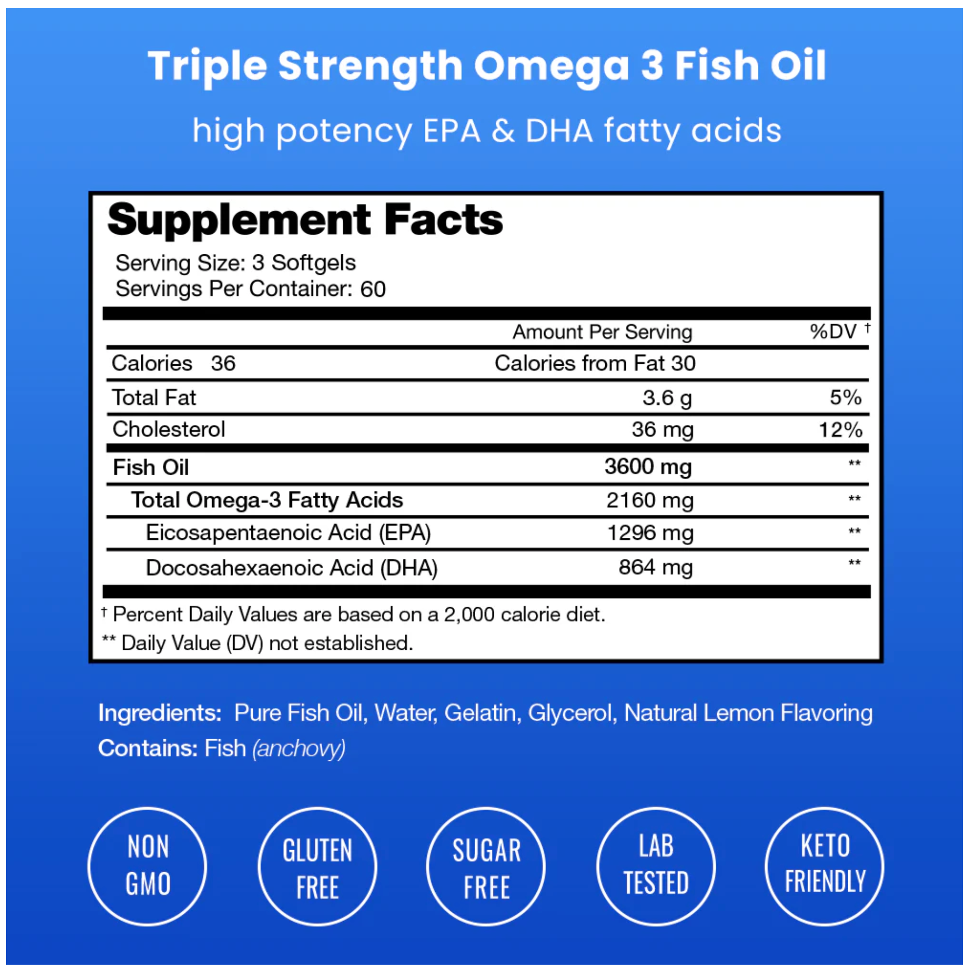 NutraChamps omega 3 wild fish oil