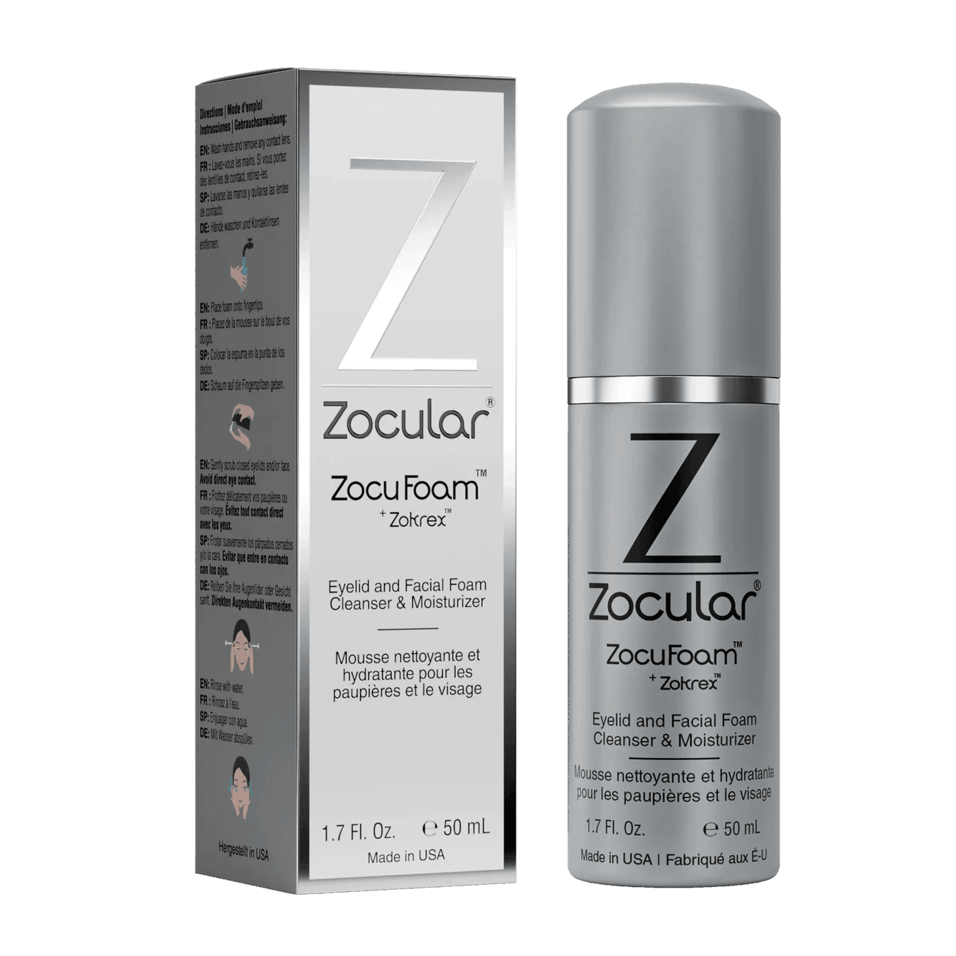 Zocular ZocuFoam Eyelid Cleanser and Moisturizer - Eye Hydrate 